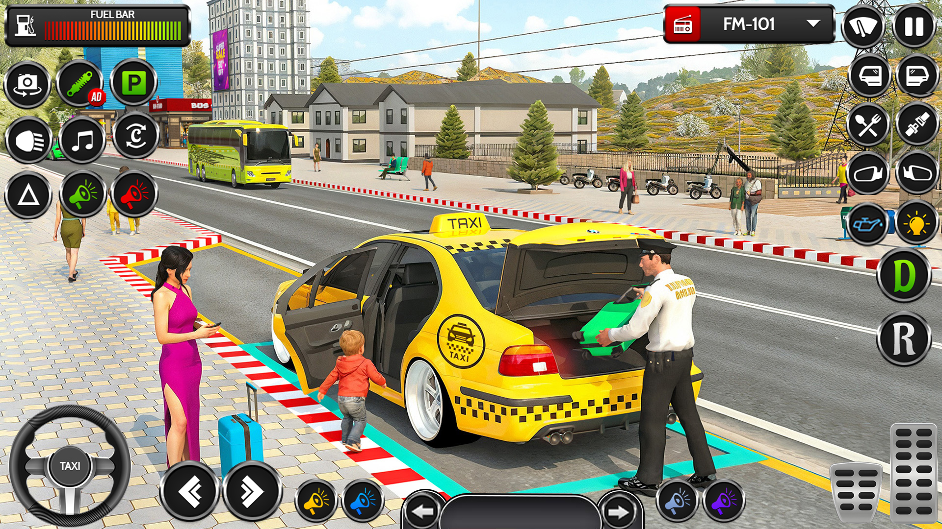 اسکرین شات 2 بازی Car Driving Taxi Simulator