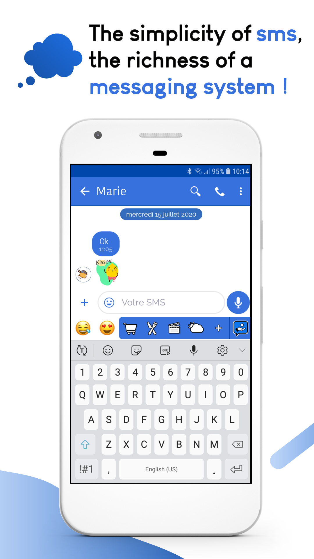 اسکرین شات 1 برنامه Mood SMS - Messages App