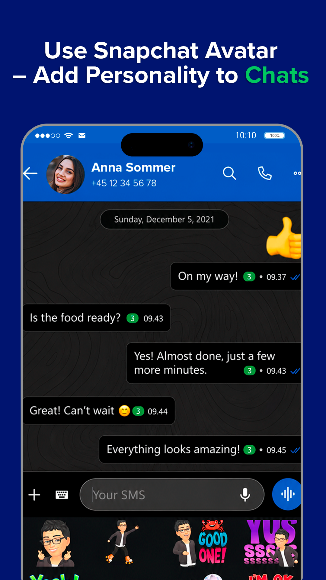اسکرین شات 7 برنامه Mood SMS - Messages App