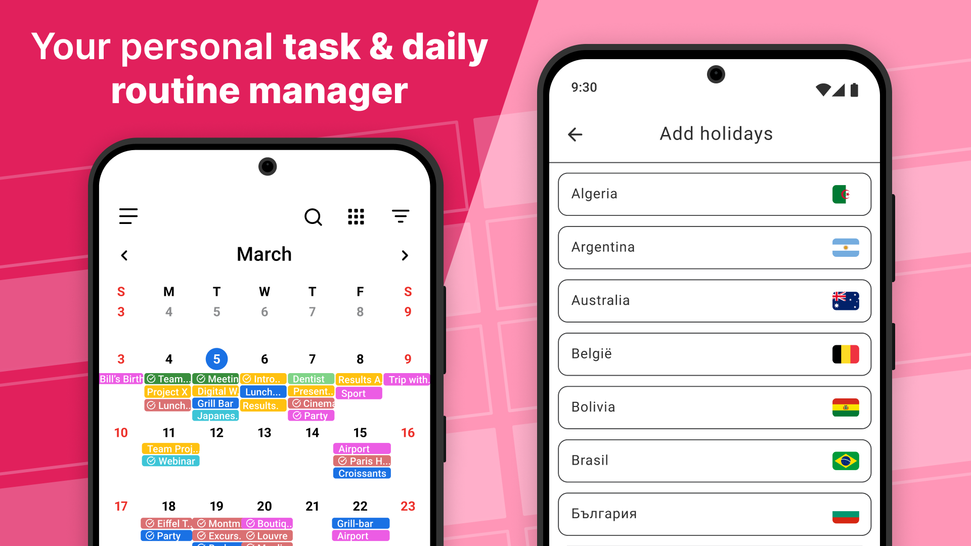 اسکرین شات 2 برنامه Calendar 2025: Simple Calendar
