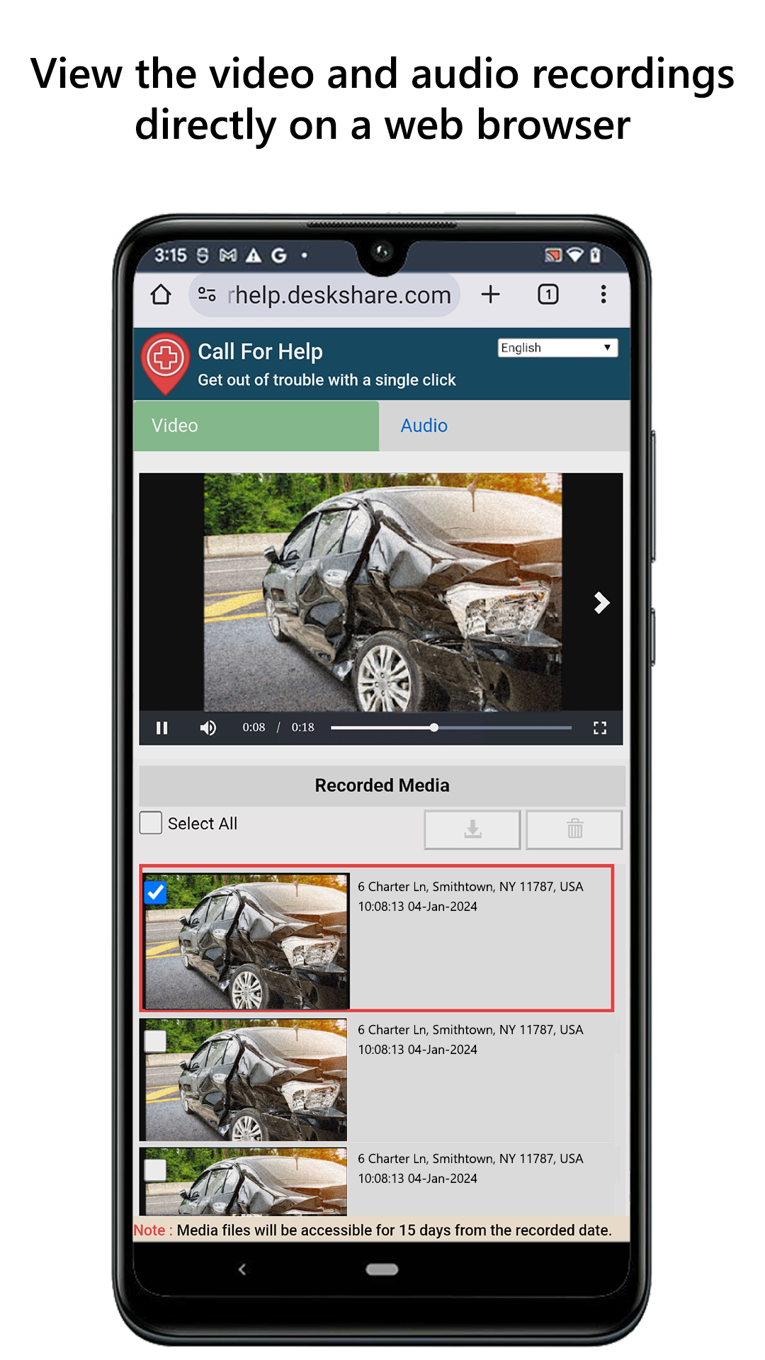 اسکرین شات 5 برنامه Call For Help - Emergency SOS