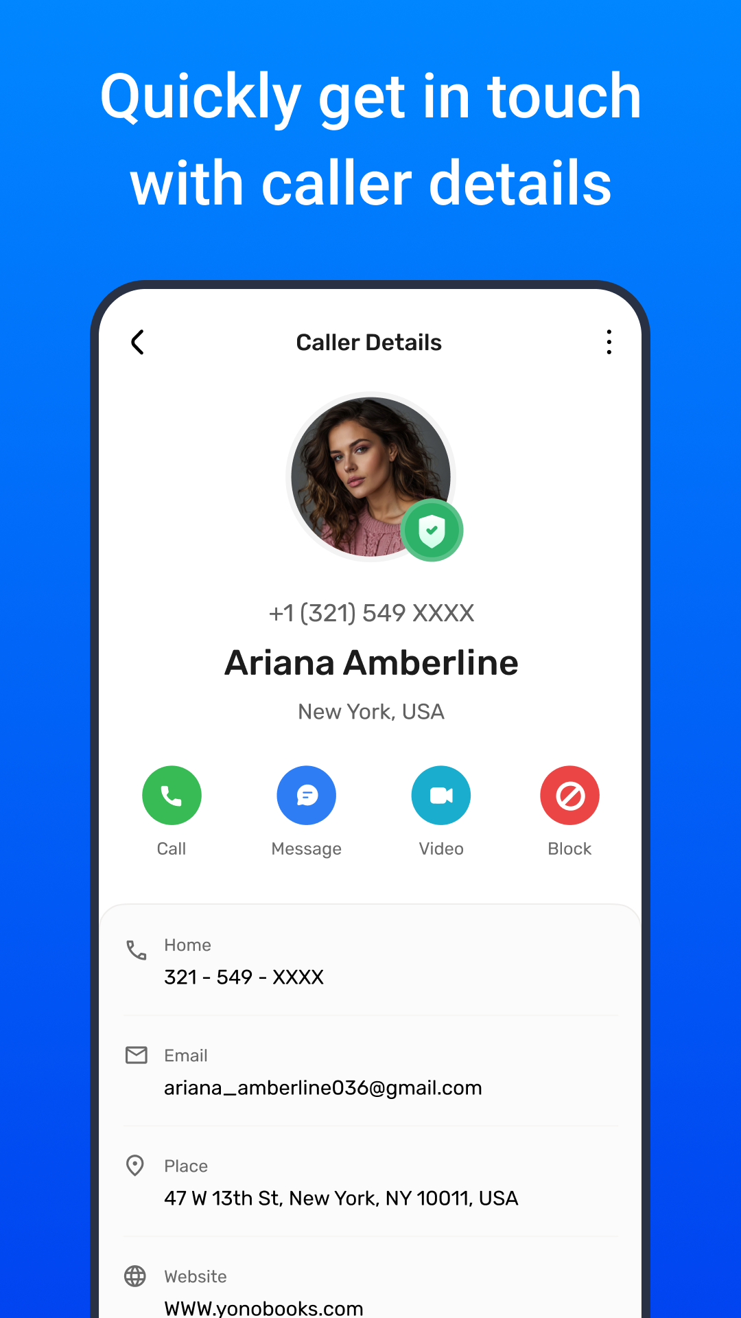 اسکرین شات 2 برنامه Phone Caller - Caller ID