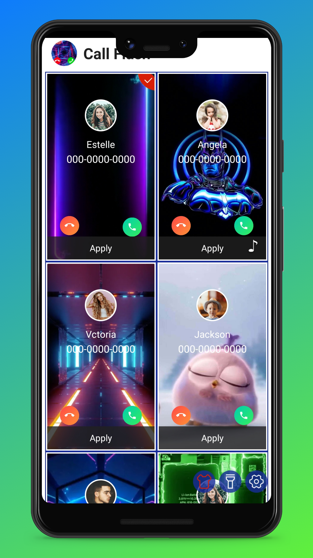 اسکرین شات 1 برنامه Call Flash - Color Flash
