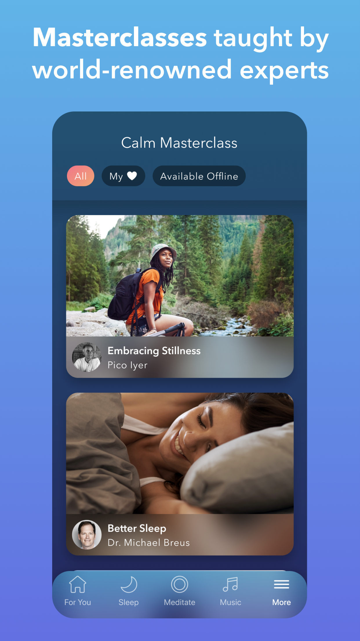 اسکرین شات 7 برنامه Calm - Sleep, Meditate, Relax