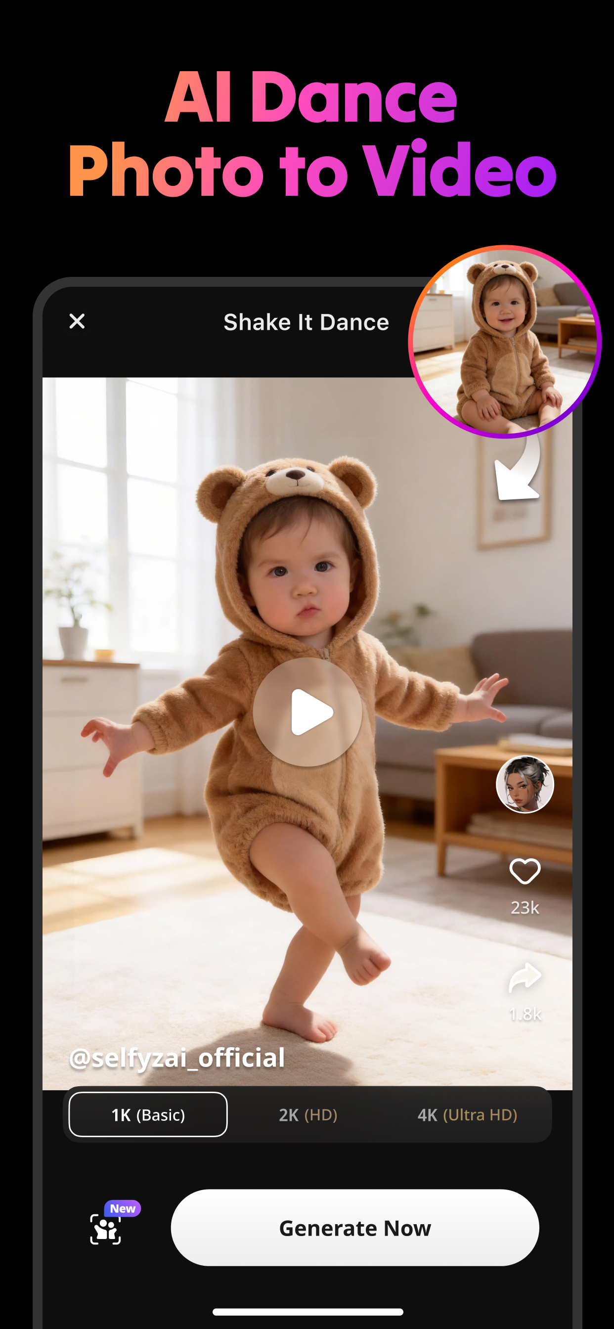اسکرین شات 4 برنامه AI Video Generator : SelfyzAI+