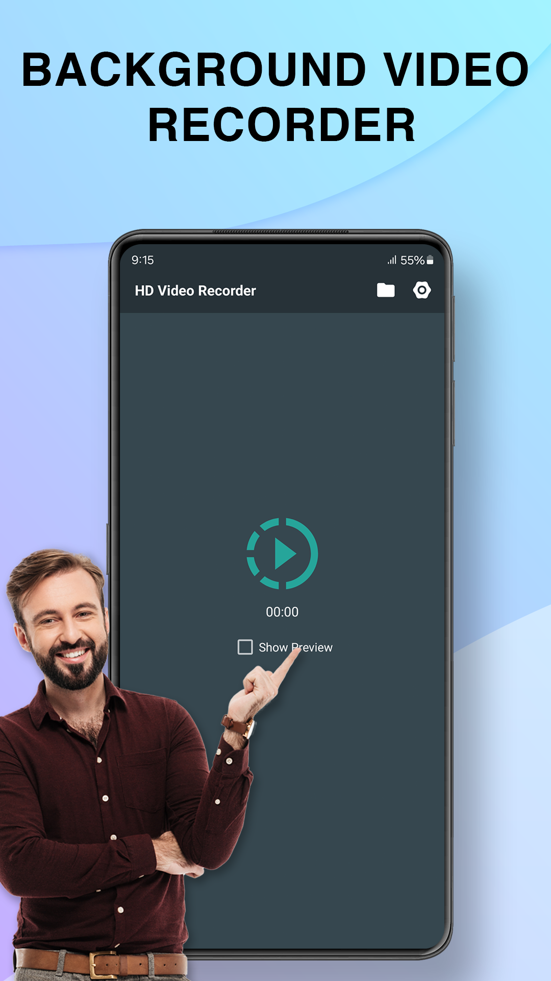 اسکرین شات 1 برنامه Background Video Recorder