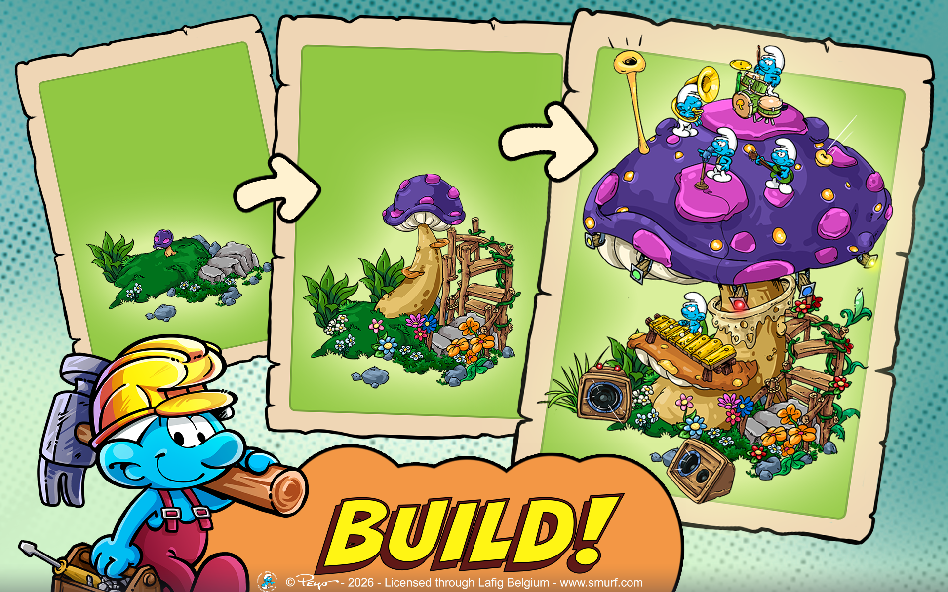 اسکرین شات 1 بازی Smurfs' Village