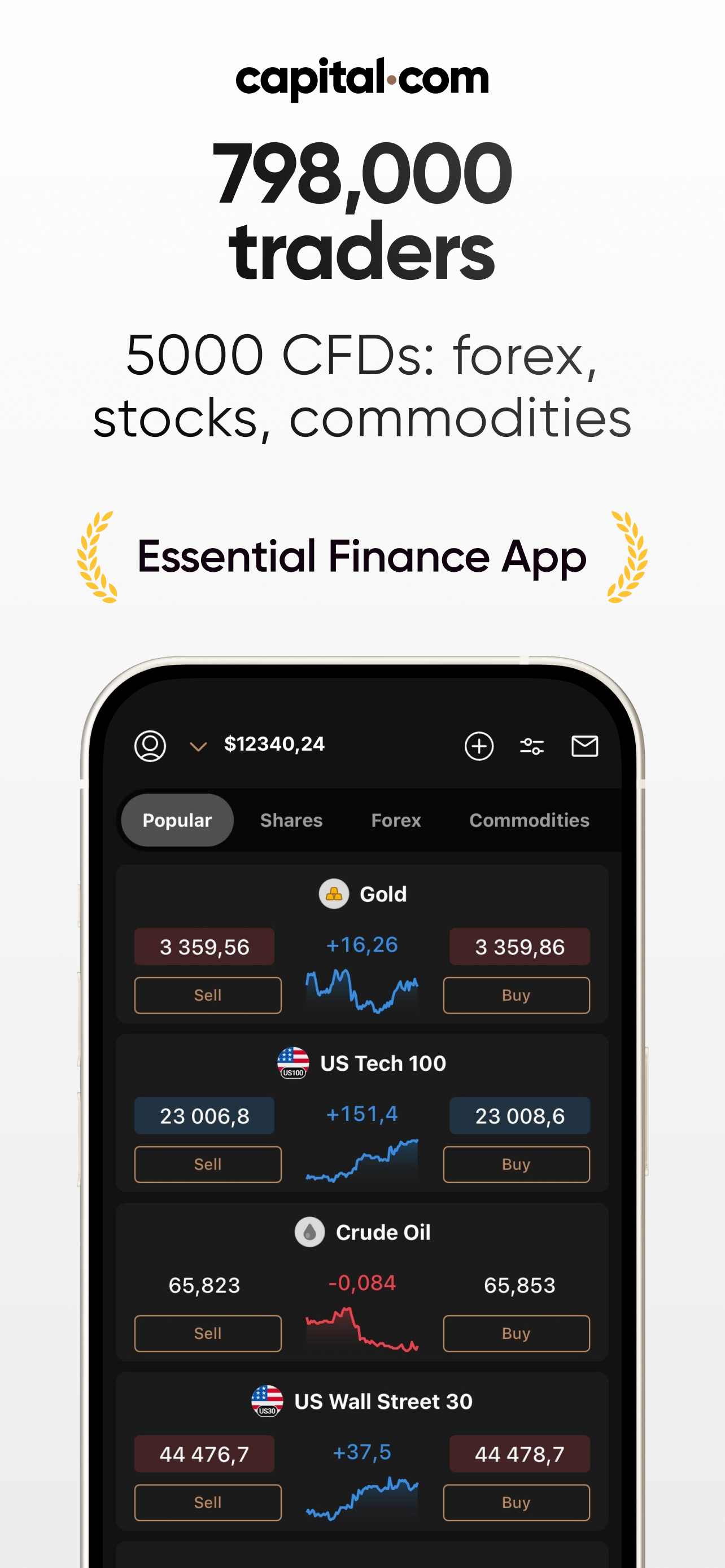 اسکرین شات 2 برنامه Trading app by Capital.com
