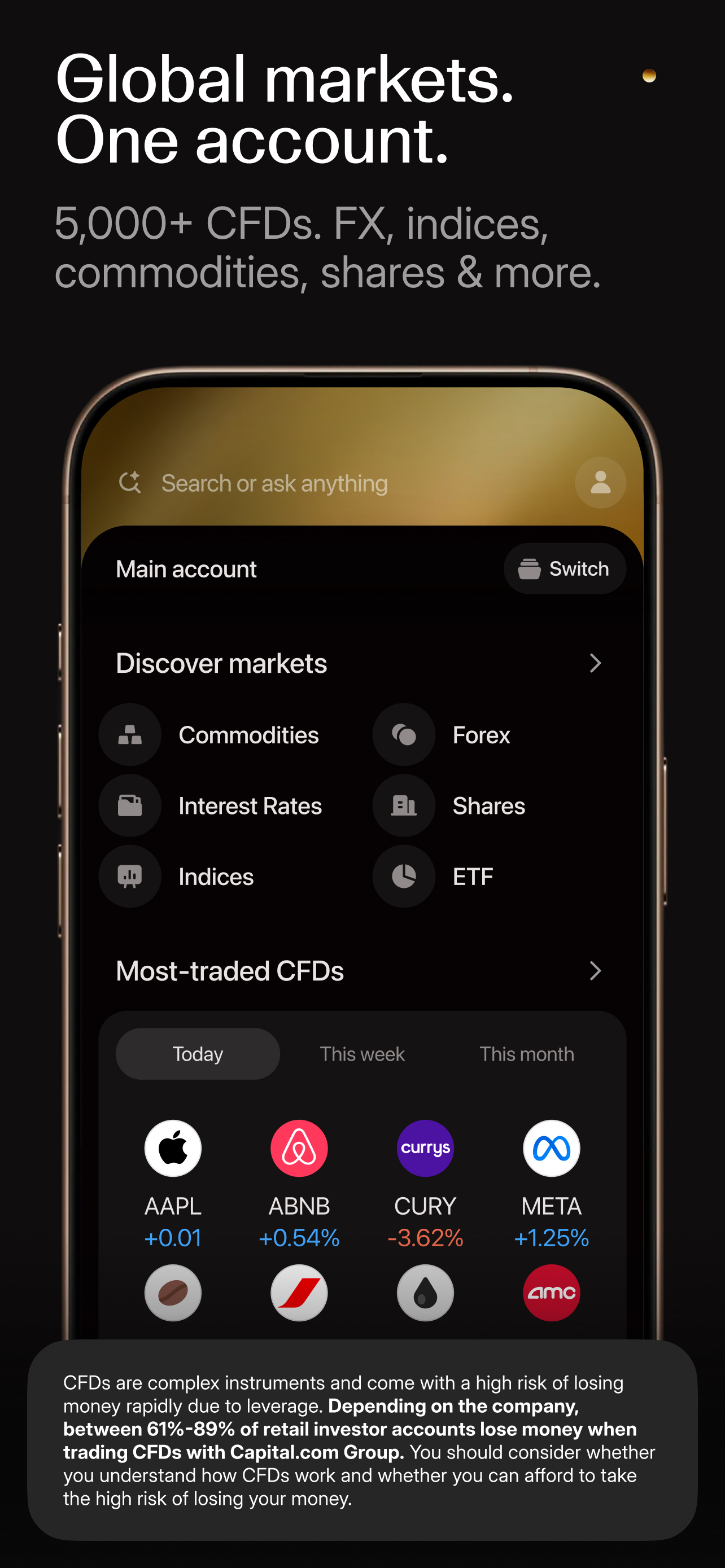 اسکرین شات 5 برنامه Trading app by Capital·com