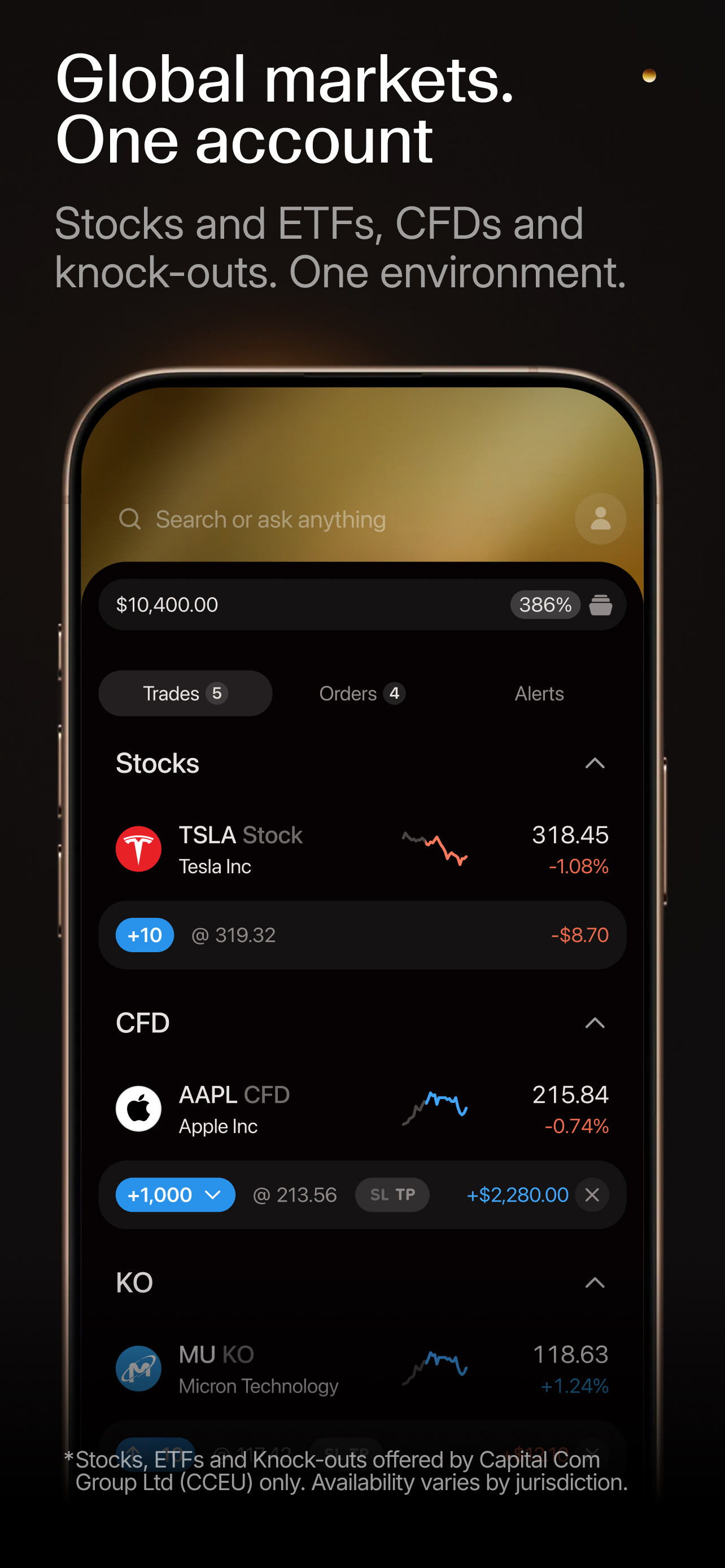 اسکرین شات 4 برنامه Trading app by Capital·com