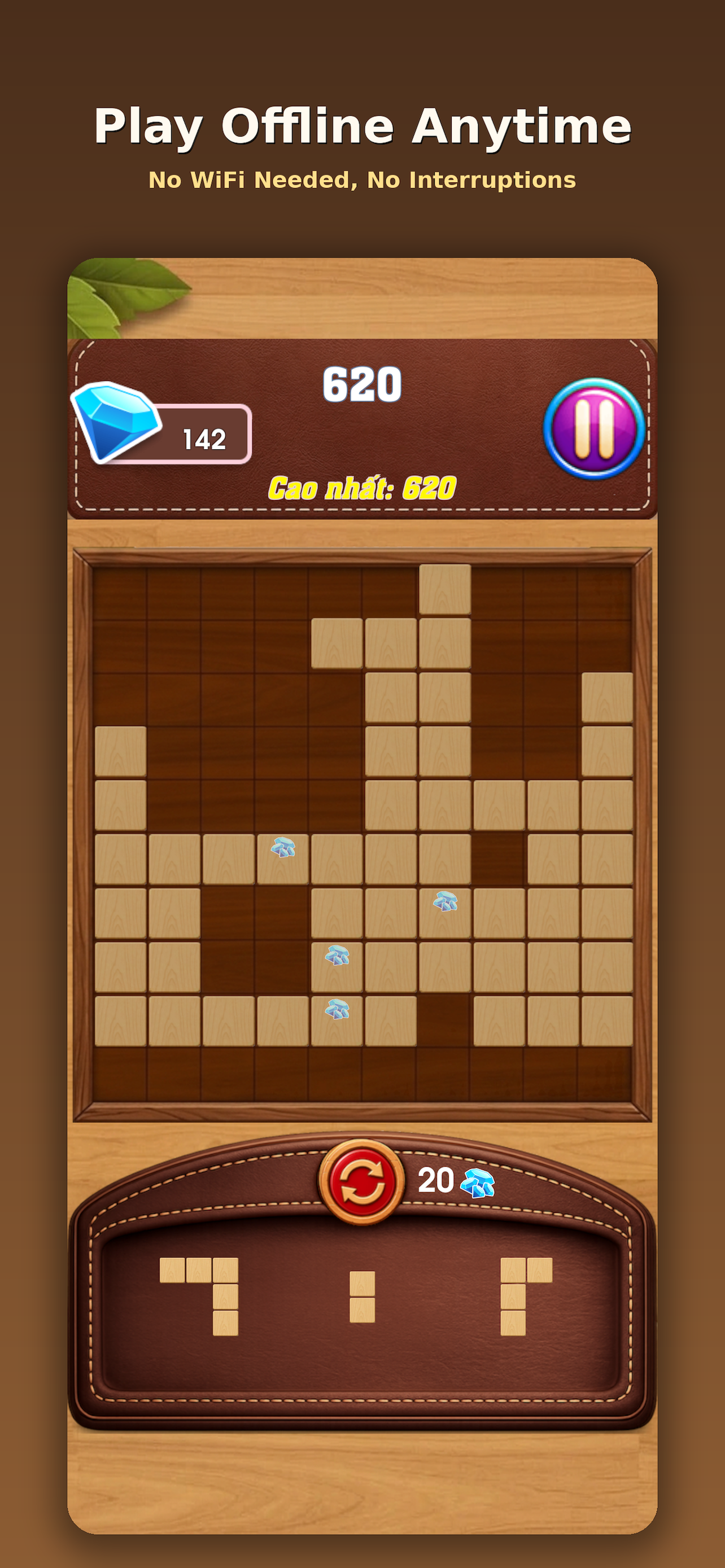 اسکرین شات 1 بازی Block Puzzle : Mind Wood