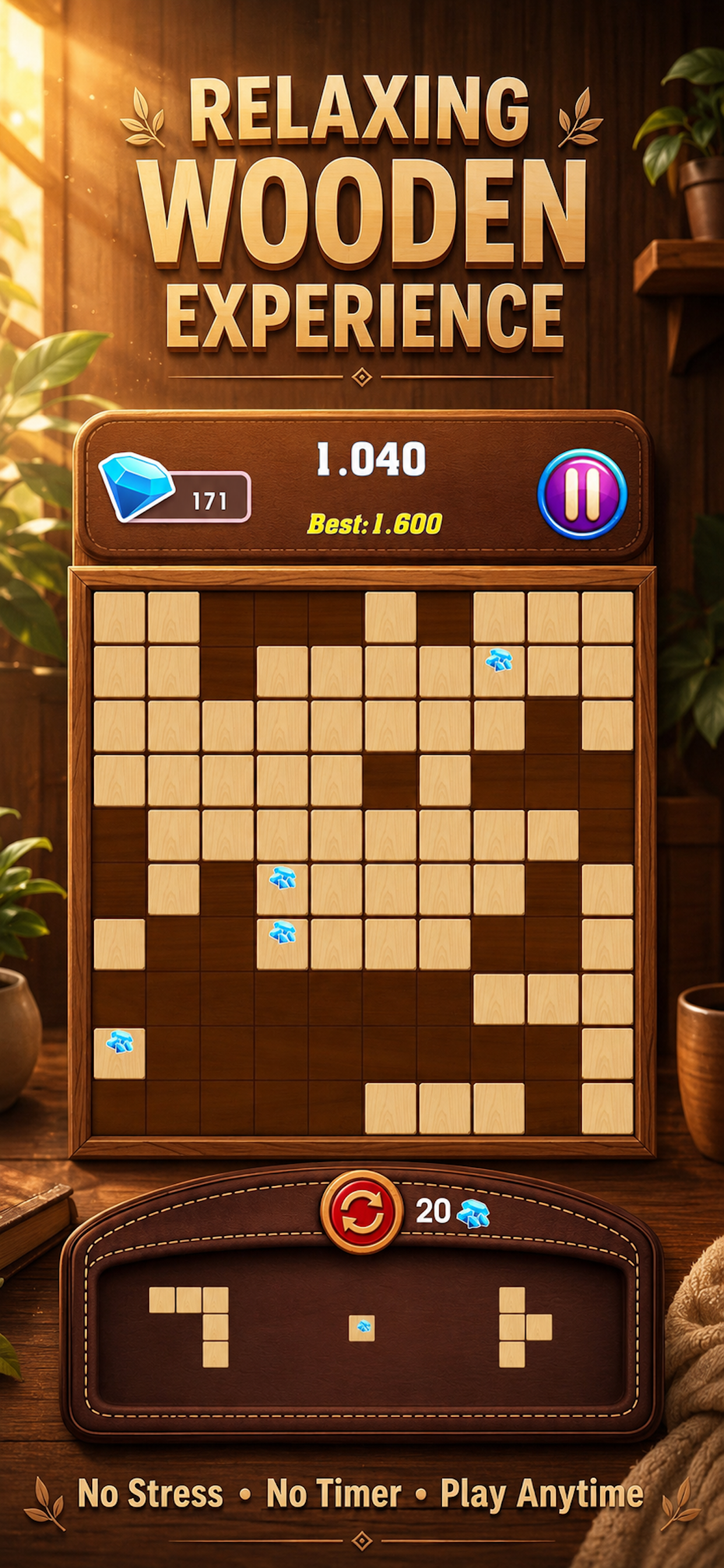 اسکرین شات 3 بازی Wood Block Puzzle: Mind Wood