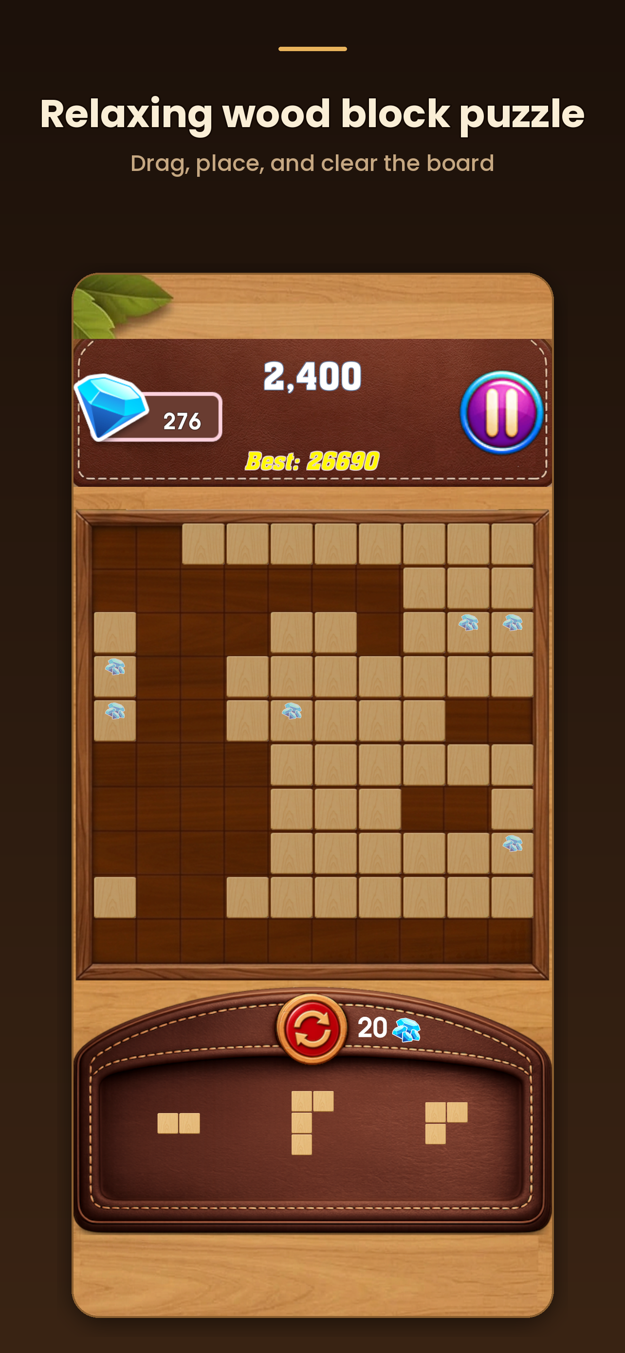 اسکرین شات 2 بازی Block Puzzle : Mind Wood