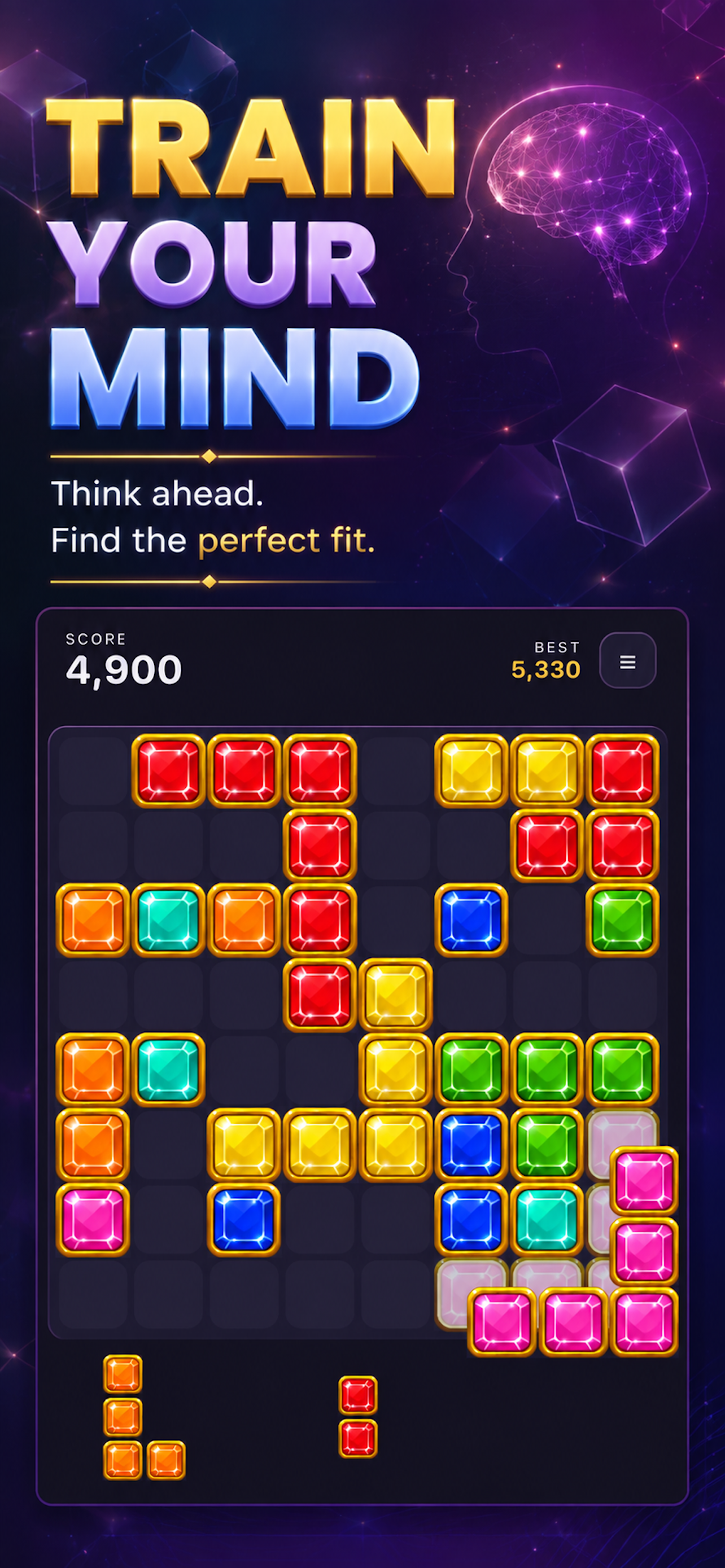 اسکرین شات 2 بازی Block Mind Jewel Puzzle