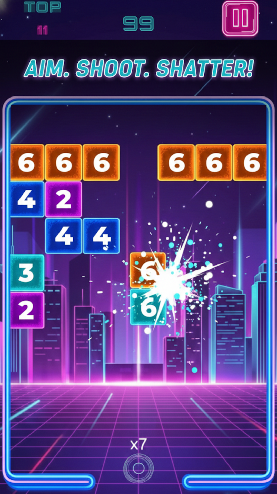 اسکرین شات 4 بازی Brick Blast: Neon Breaker
