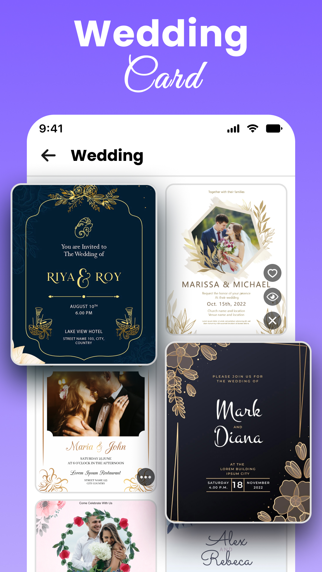 اسکرین شات 1 برنامه All Invitation Card Maker App