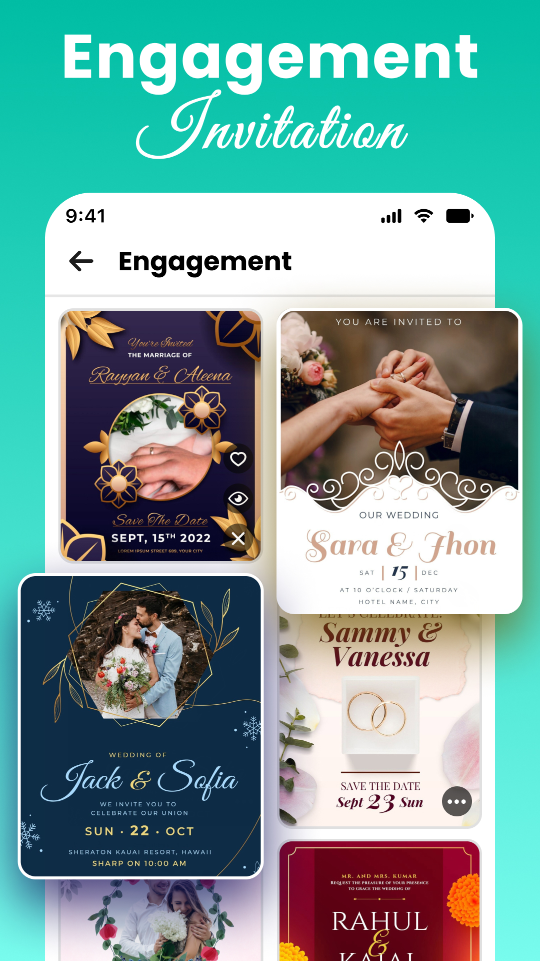 اسکرین شات 2 برنامه All Invitation Card Maker App