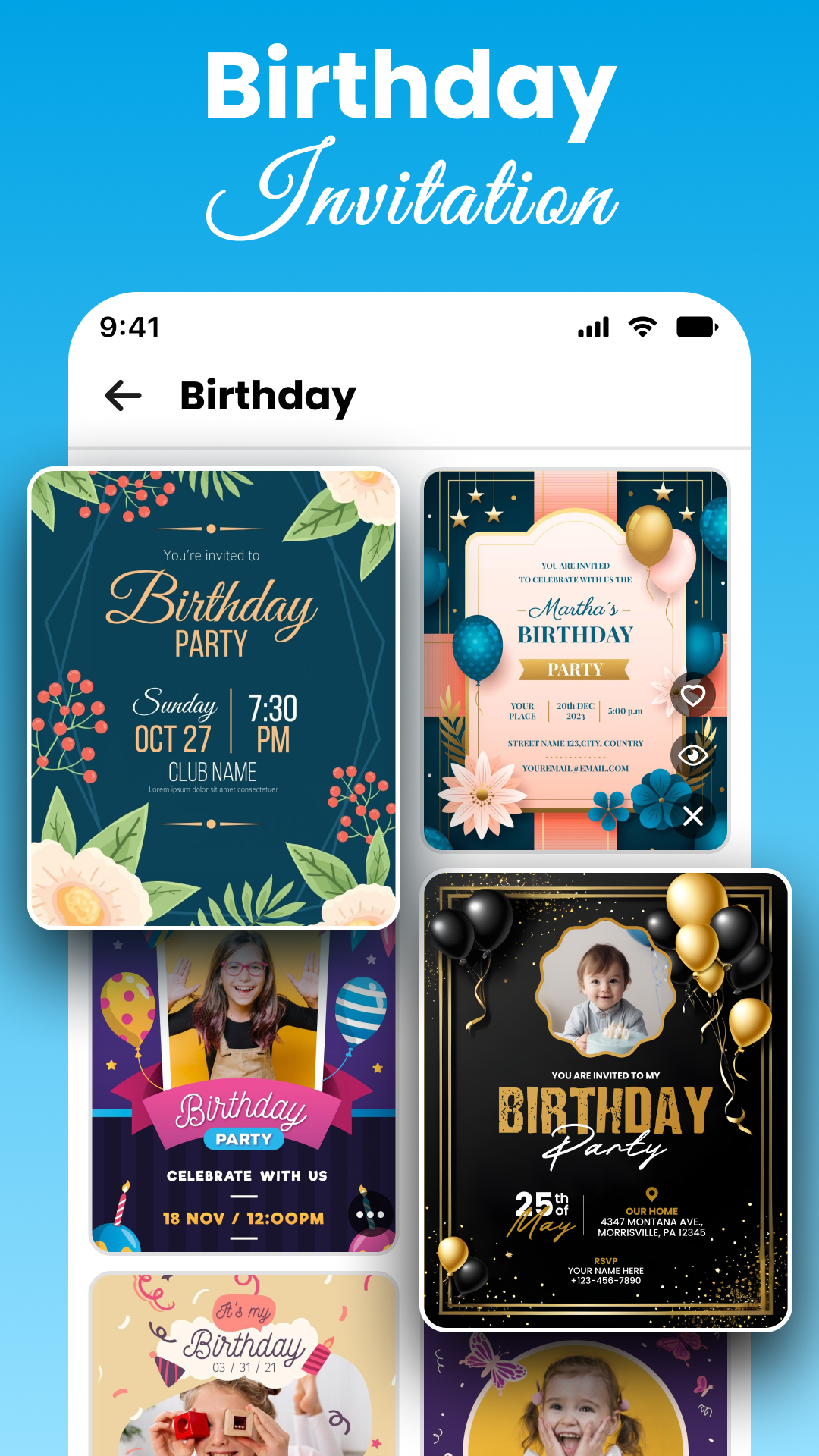 اسکرین شات 5 برنامه All Invitation Card Maker App