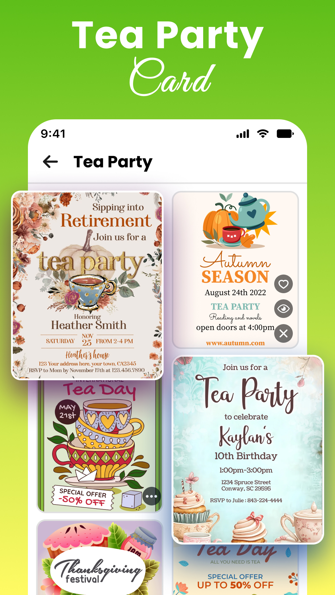 اسکرین شات 7 برنامه All Invitation Card Maker App