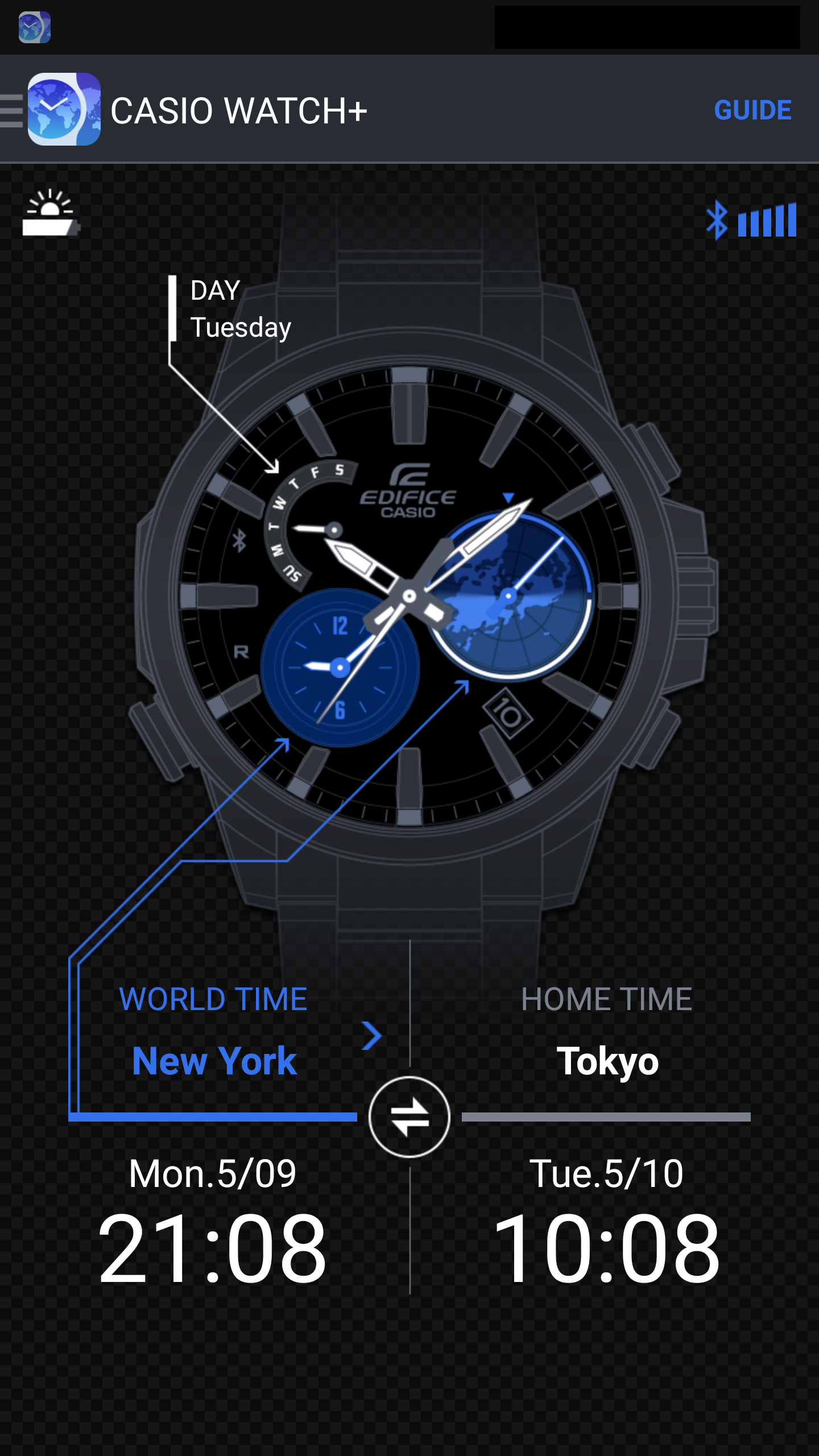 اسکرین شات 1 برنامه CASIO WATCH+