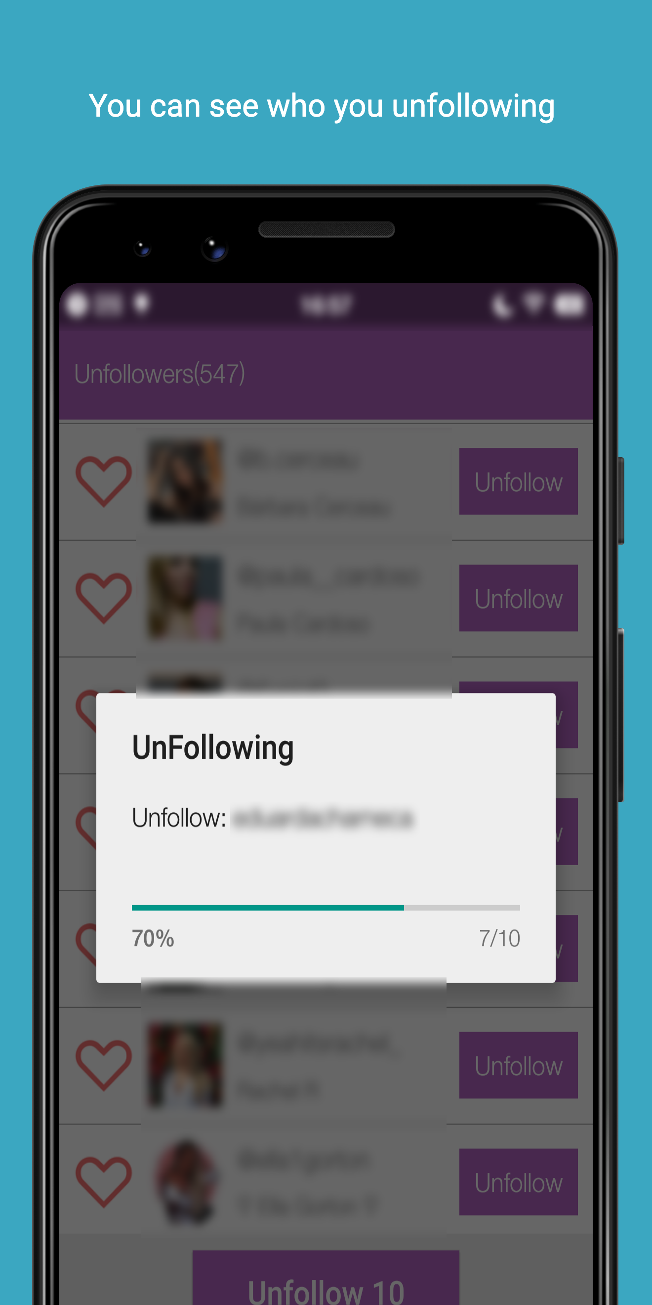اسکرین شات 5 برنامه Unfollowers  &  Followers
