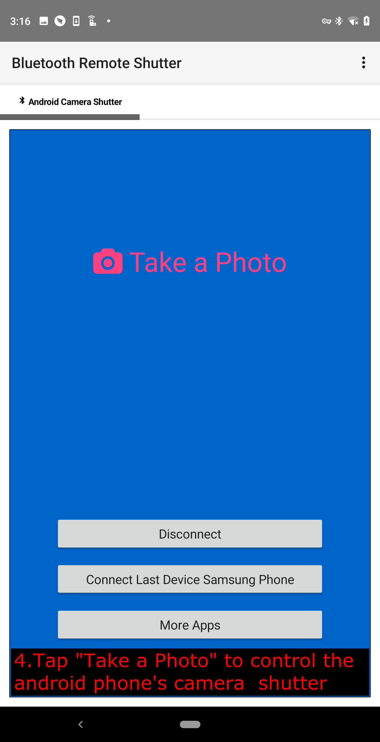 اسکرین شات 4 برنامه Bluetooth Remote Shutter