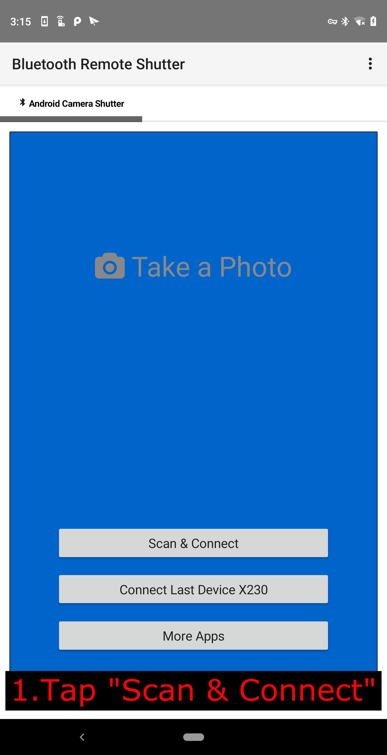 اسکرین شات 1 برنامه Bluetooth Remote Shutter