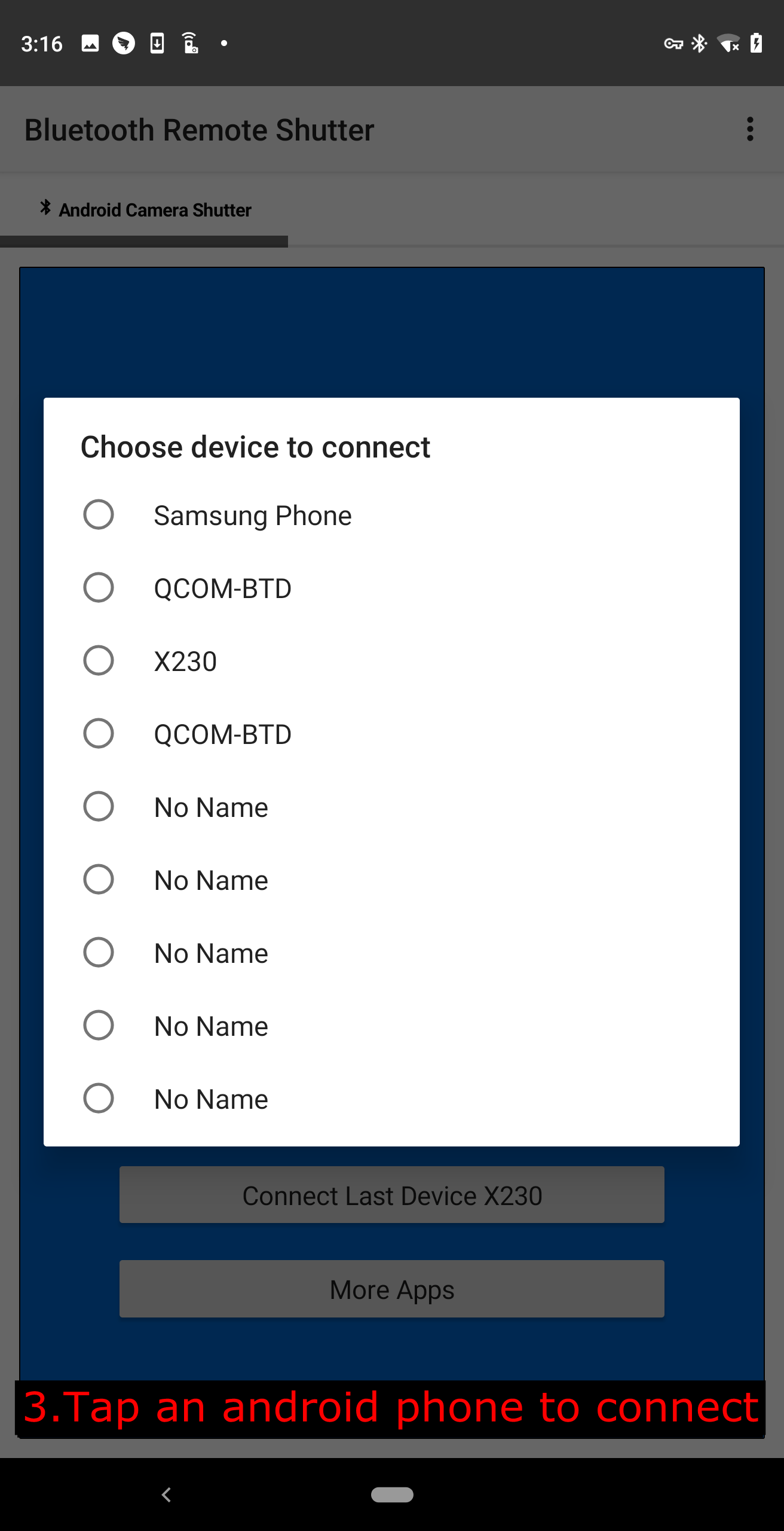 اسکرین شات 3 برنامه Bluetooth Remote Shutter