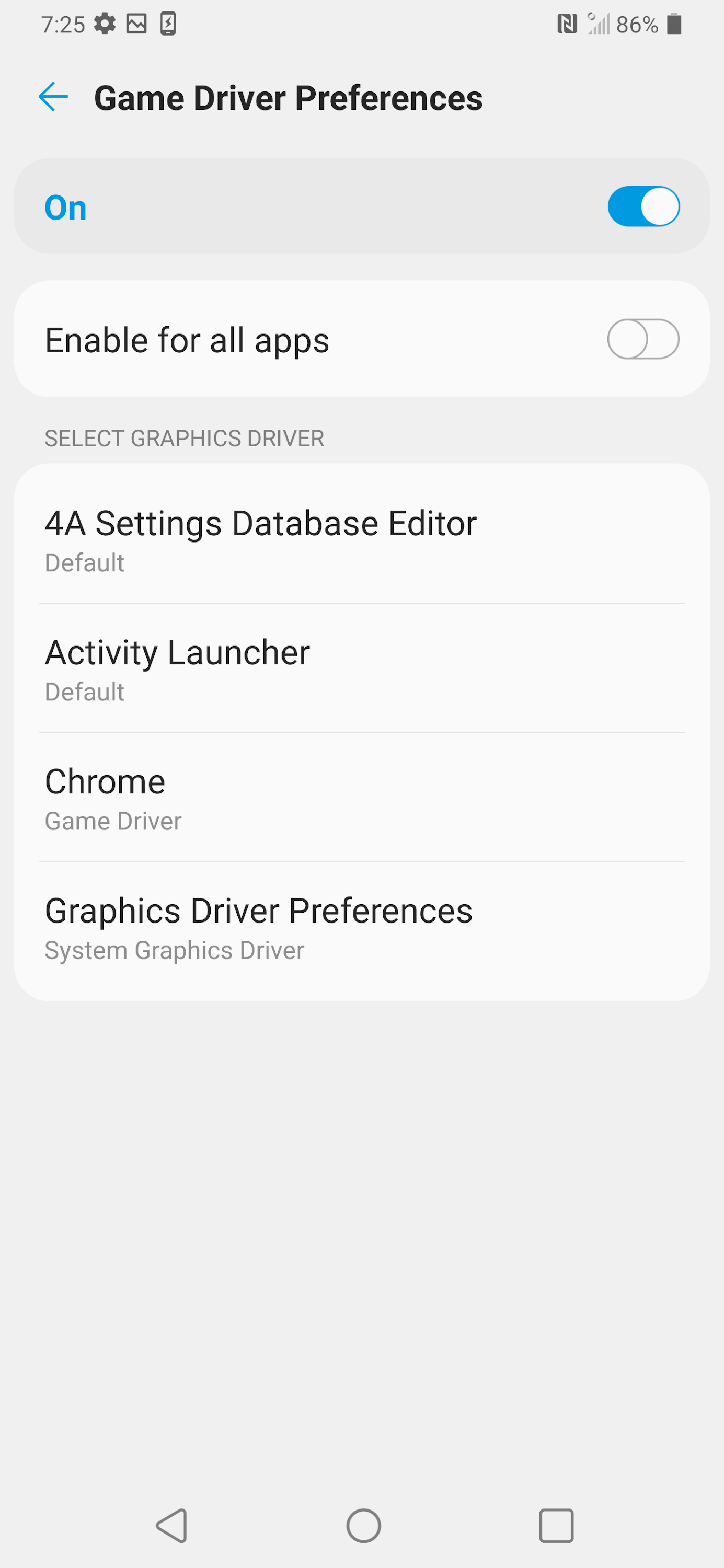 اسکرین شات 3 برنامه Graphics Driver Preferences