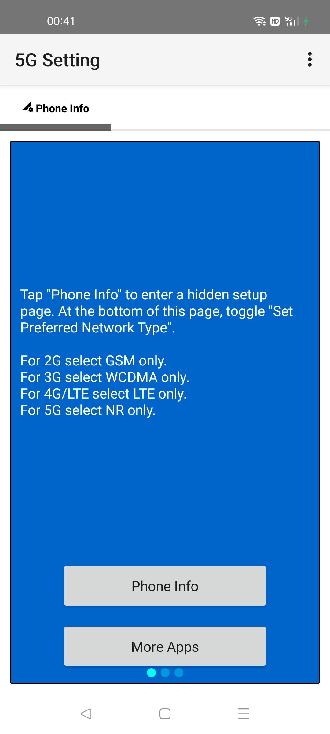 اسکرین شات 1 برنامه 5G Setting