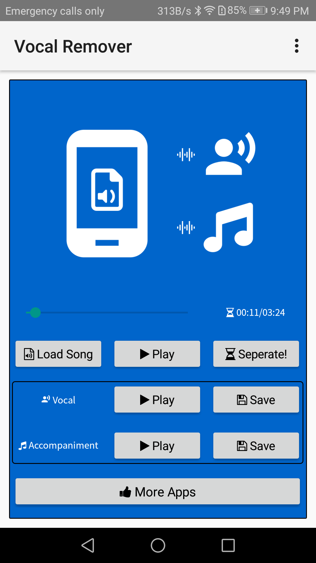 اسکرین شات 1 برنامه Vocal Remover