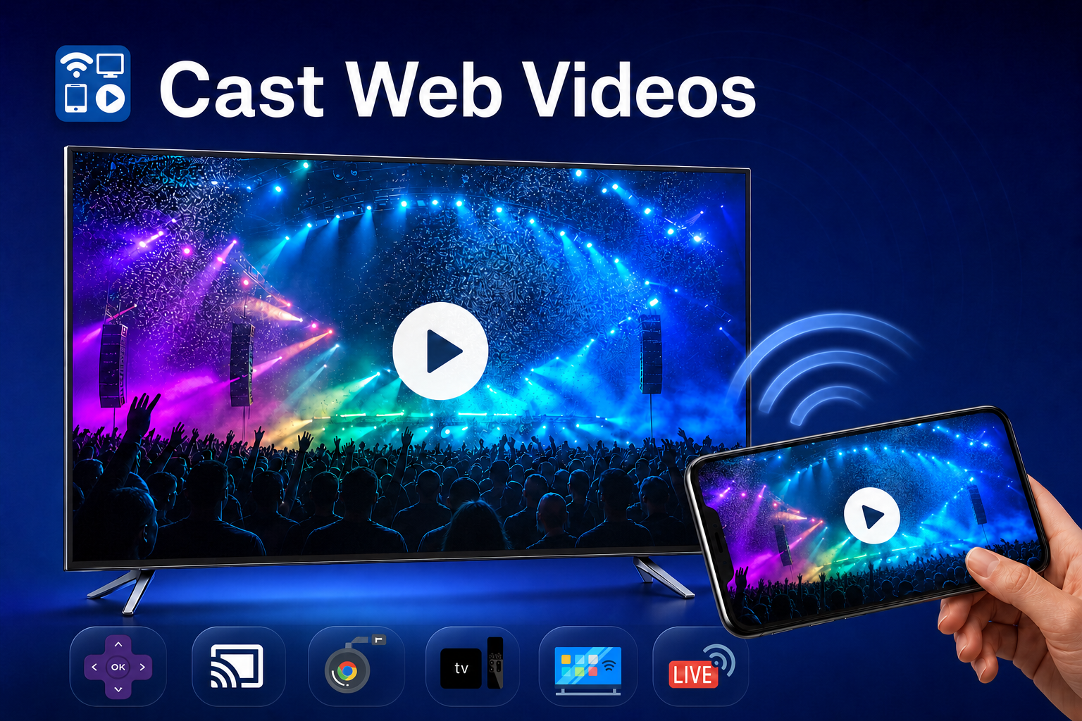 اسکرین شات 1 برنامه Cast to TV+ Chromecast Roku TV