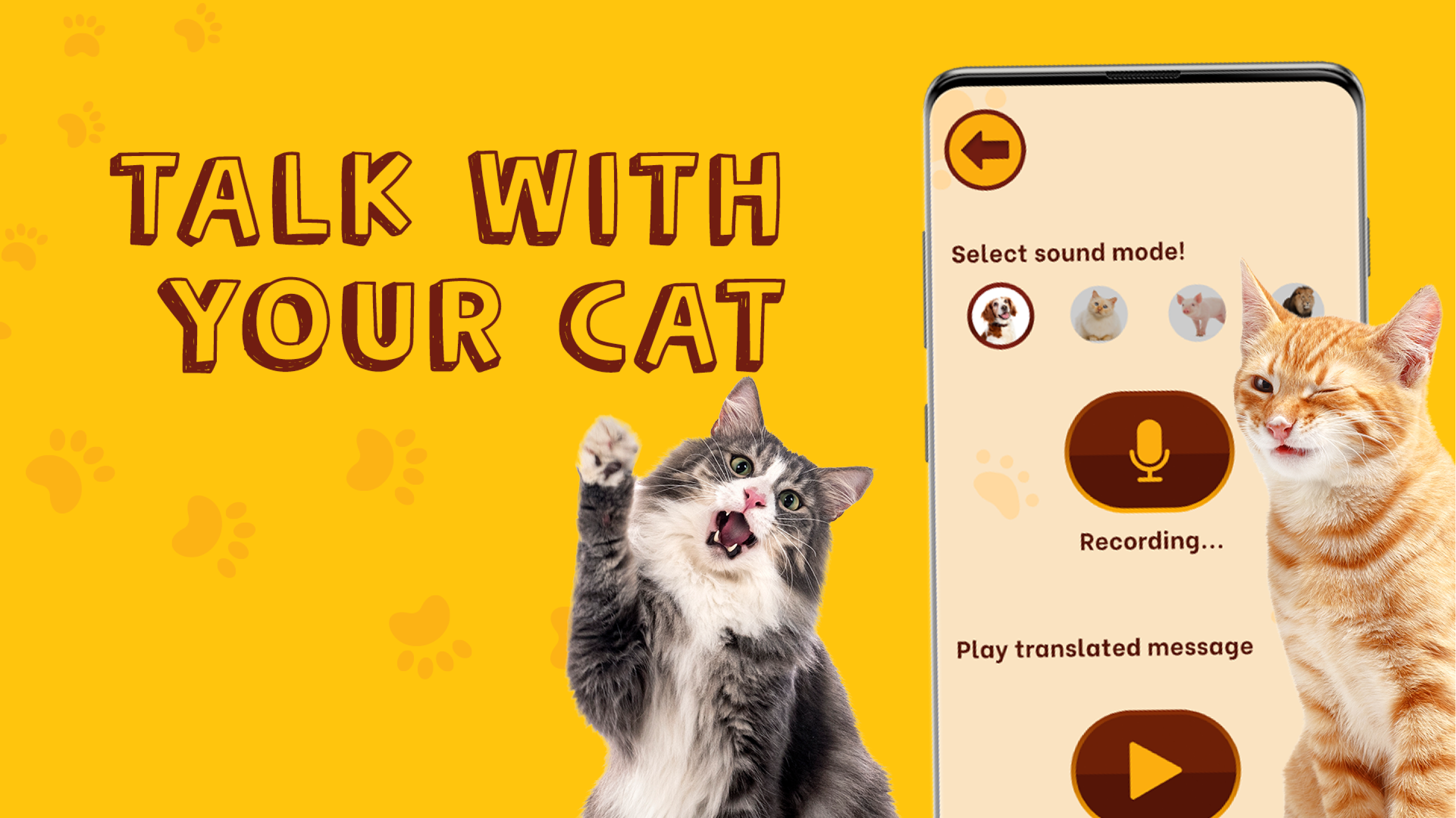 اسکرین شات 3 برنامه Translate for Animal: Cat, Dog