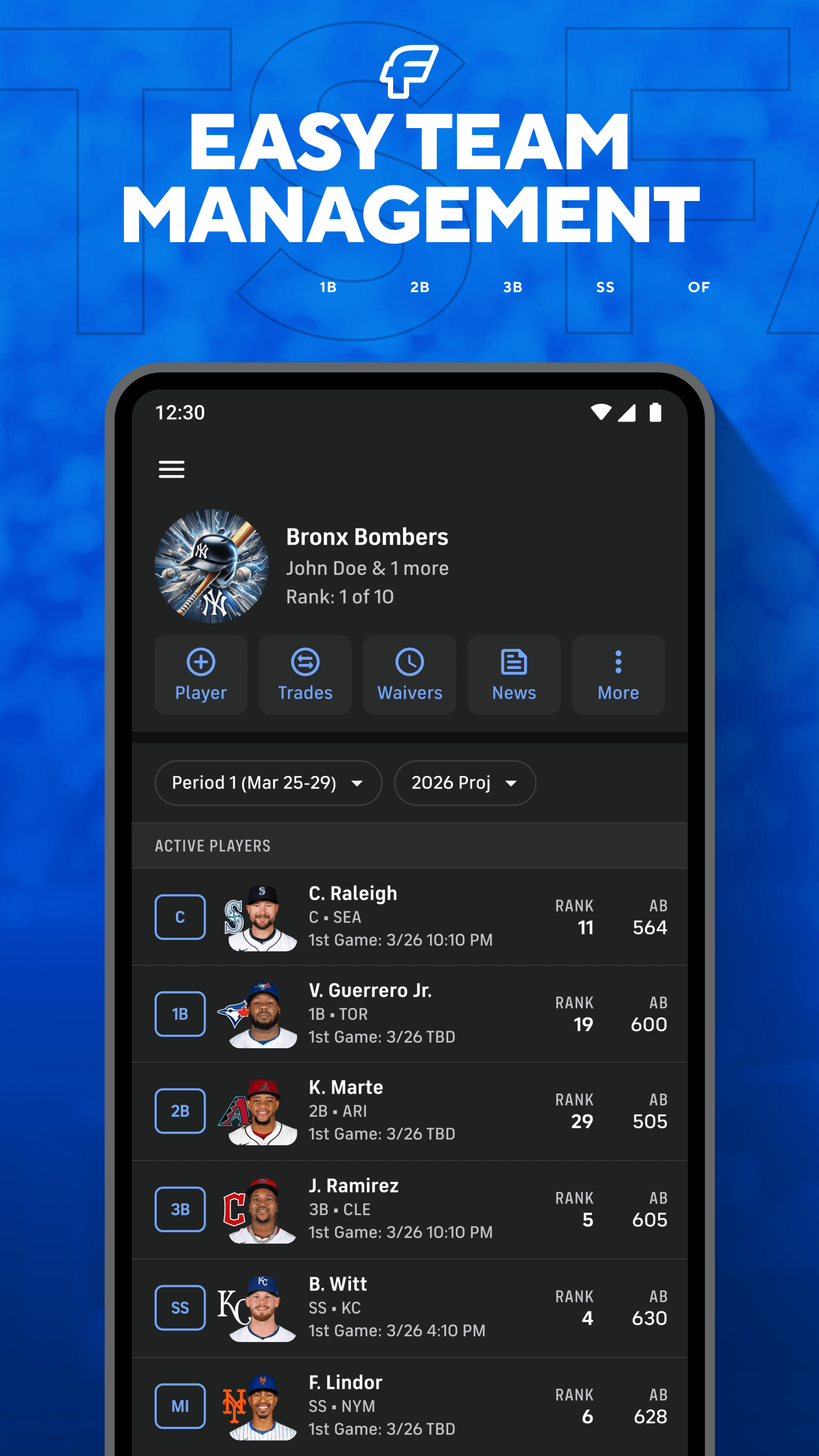 اسکرین شات 4 برنامه CBS Sports Fantasy
