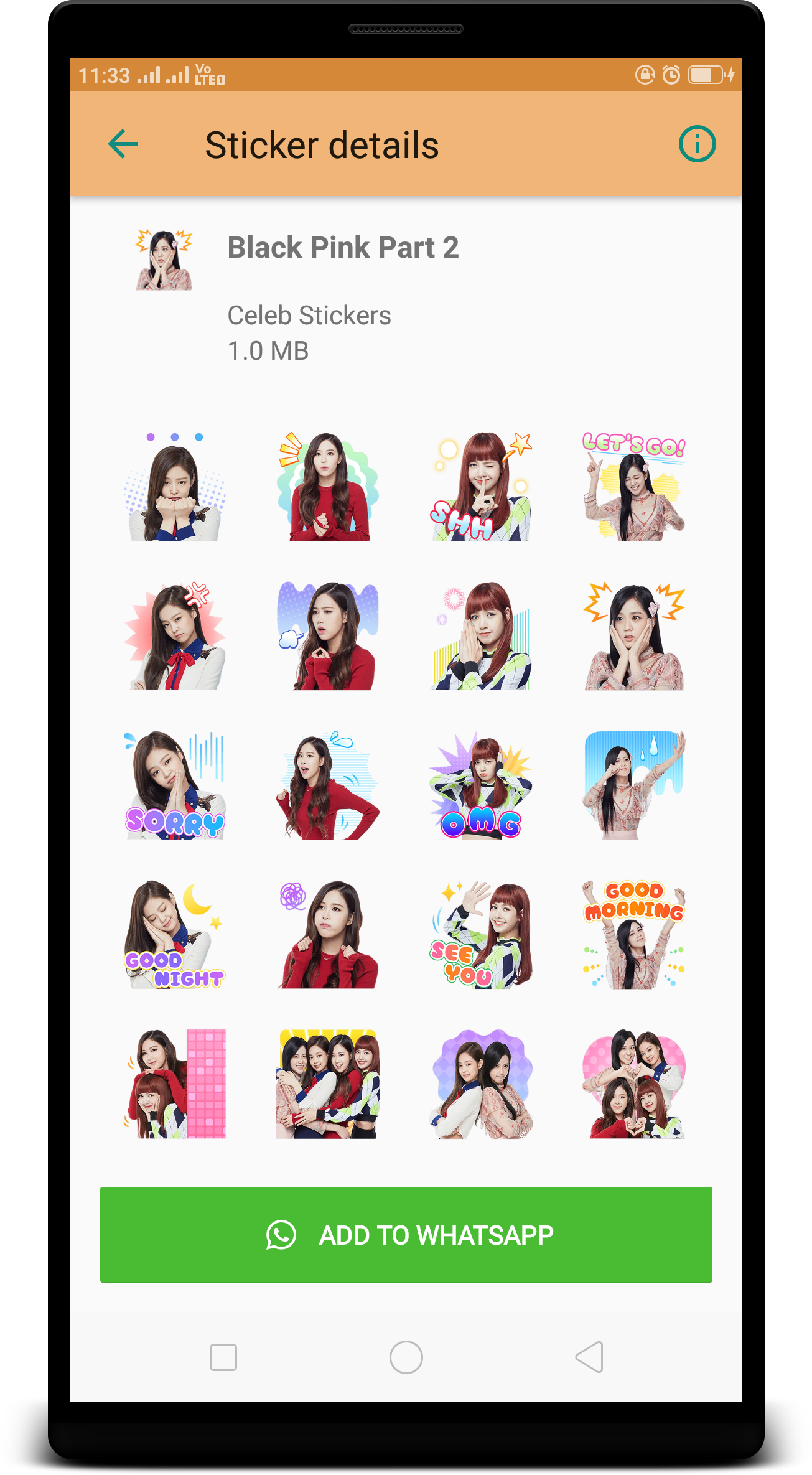اسکرین شات 4 برنامه BlackPink WAStickerApps : Stickers for Whatsapp