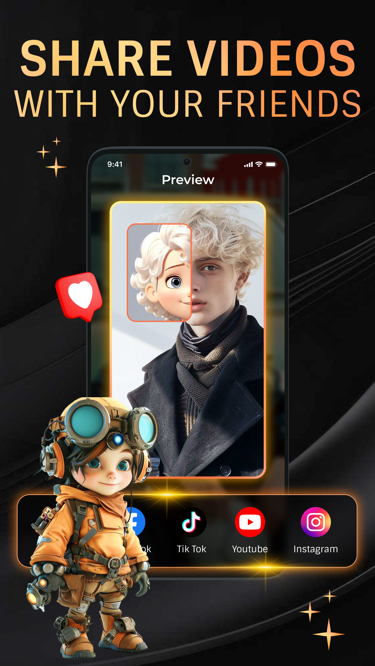 اسکرین شات 8 برنامه My Character: Cartoon Filter