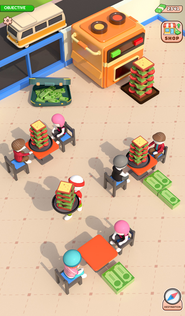 اسکرین شات 2 بازی Sandwich Ready : Idle Game