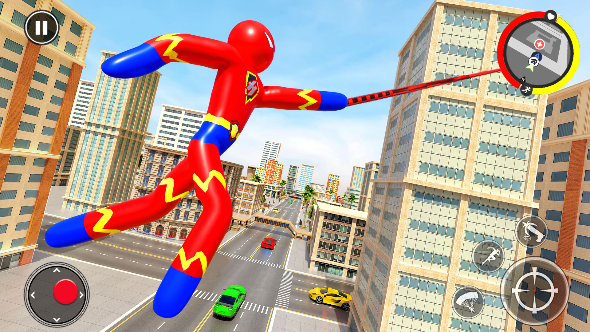 اسکرین شات 4 برنامه Stickman Rope Superhero Game