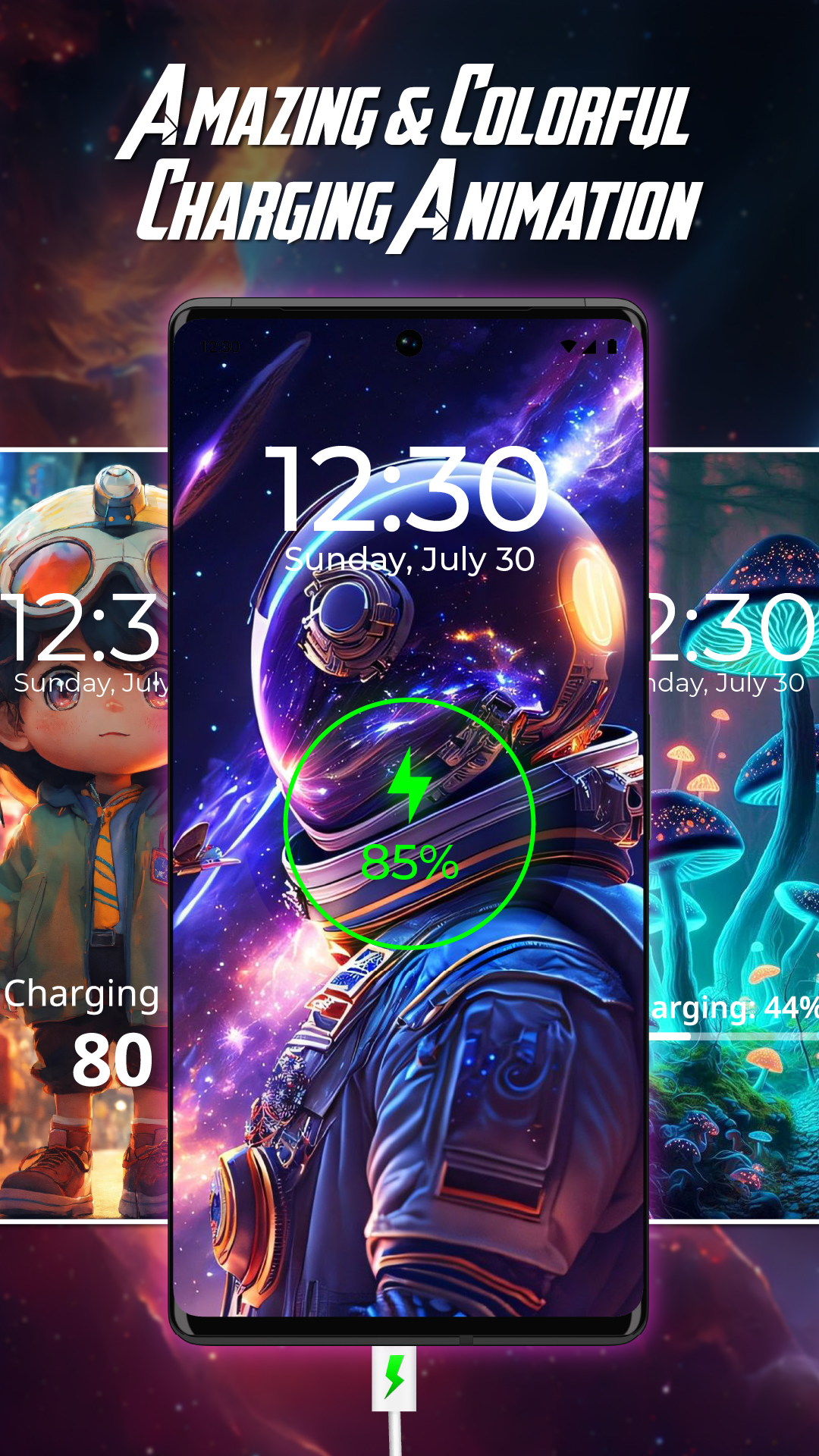 اسکرین شات 1 برنامه Battery Charging Animation