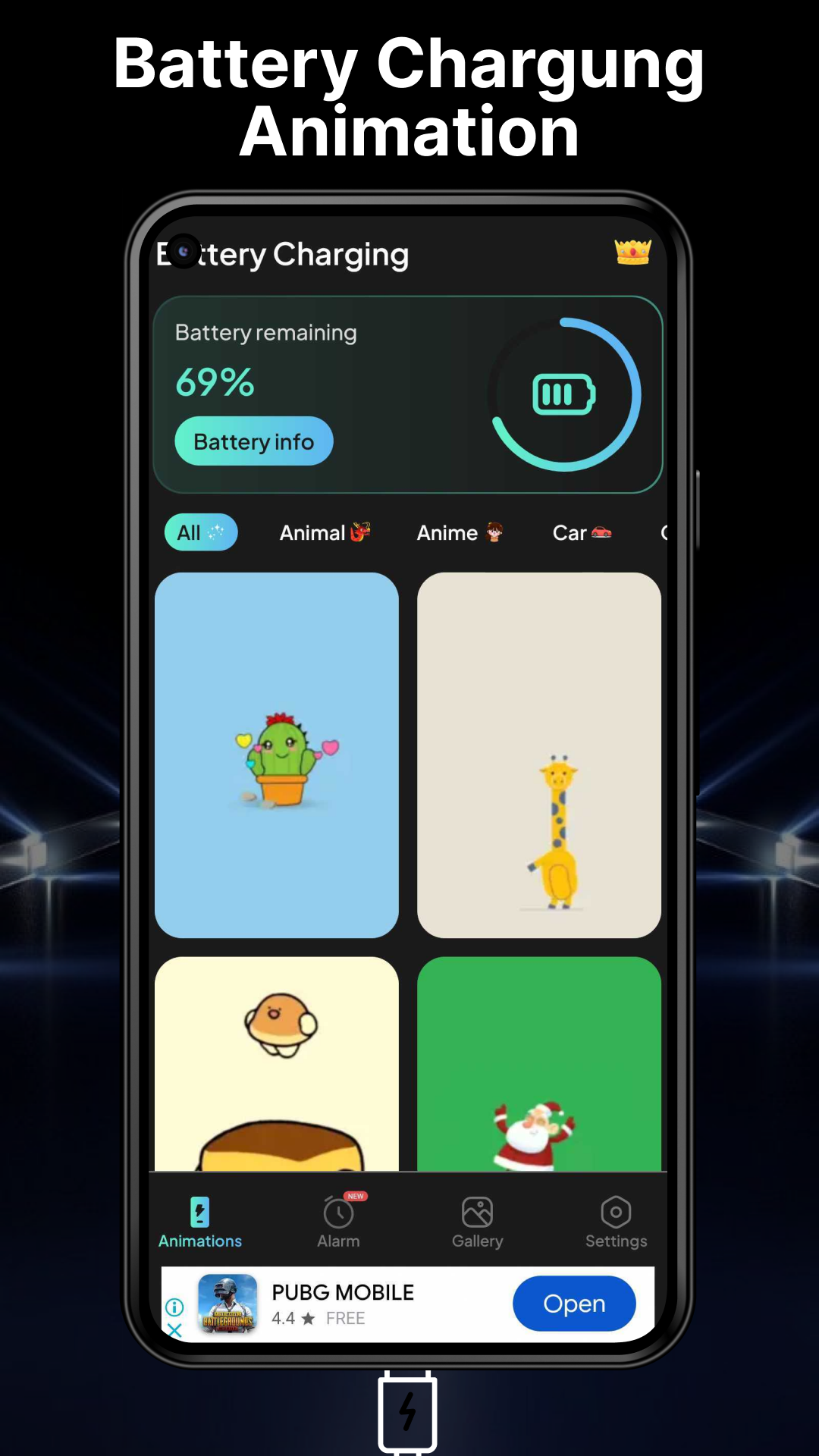 اسکرین شات 5 برنامه Battery Charging Animation Art