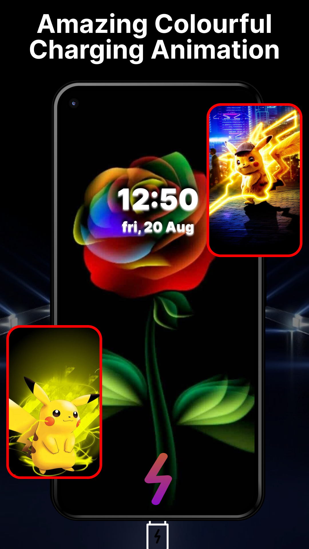 اسکرین شات 4 برنامه Battery Charging Animation Art