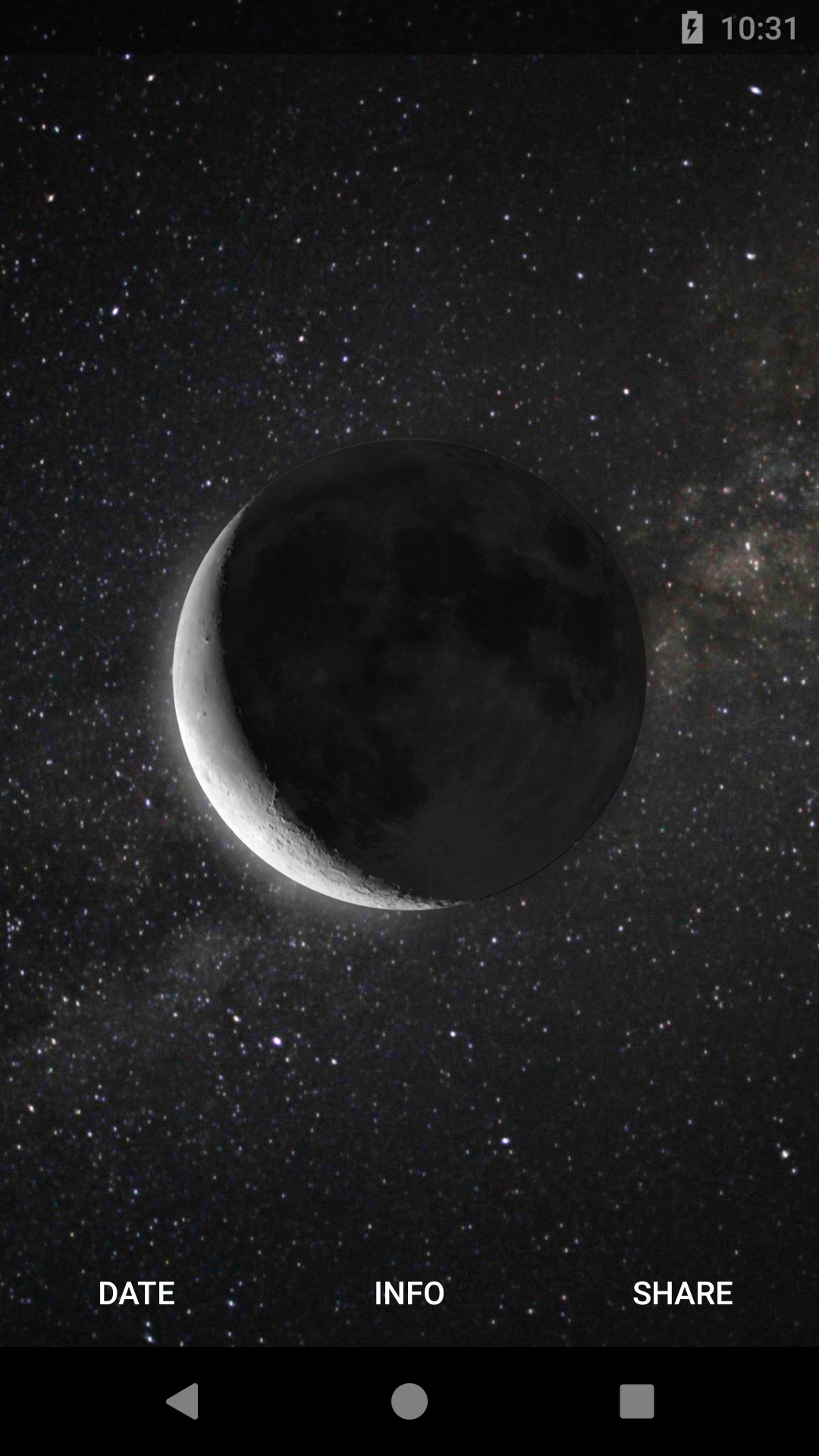 اسکرین شات 1 برنامه MOON - Current Moon Phase