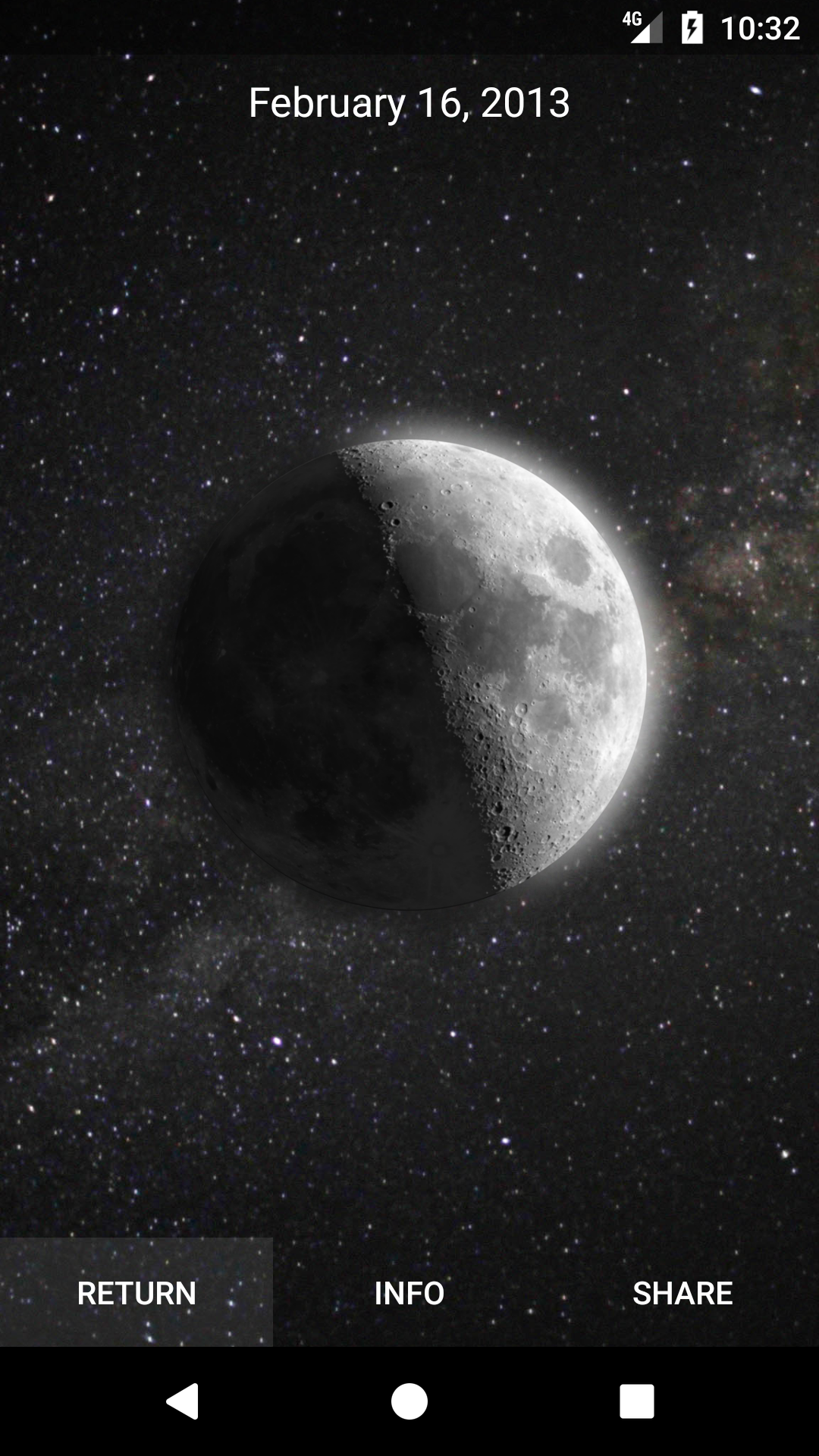اسکرین شات 4 برنامه MOON - Current Moon Phase