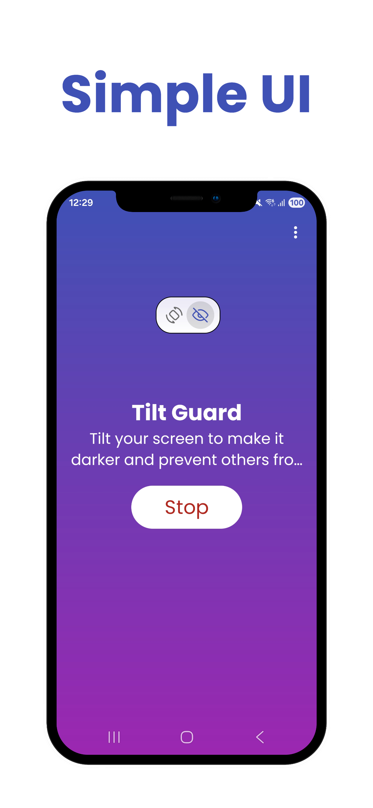 اسکرین شات 2 برنامه Tilt Guard: Hide your Screen