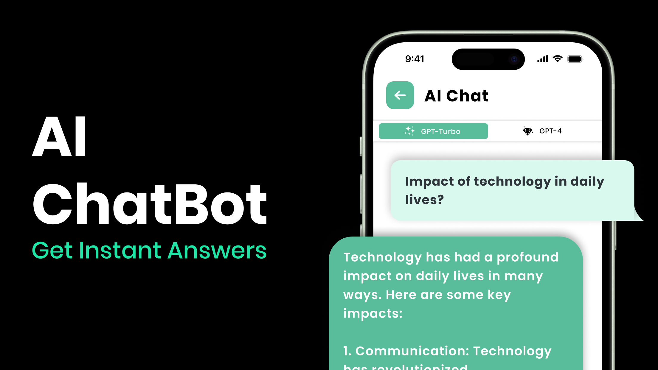 اسکرین شات 2 برنامه Chatbot: AI Chatbot Assistant