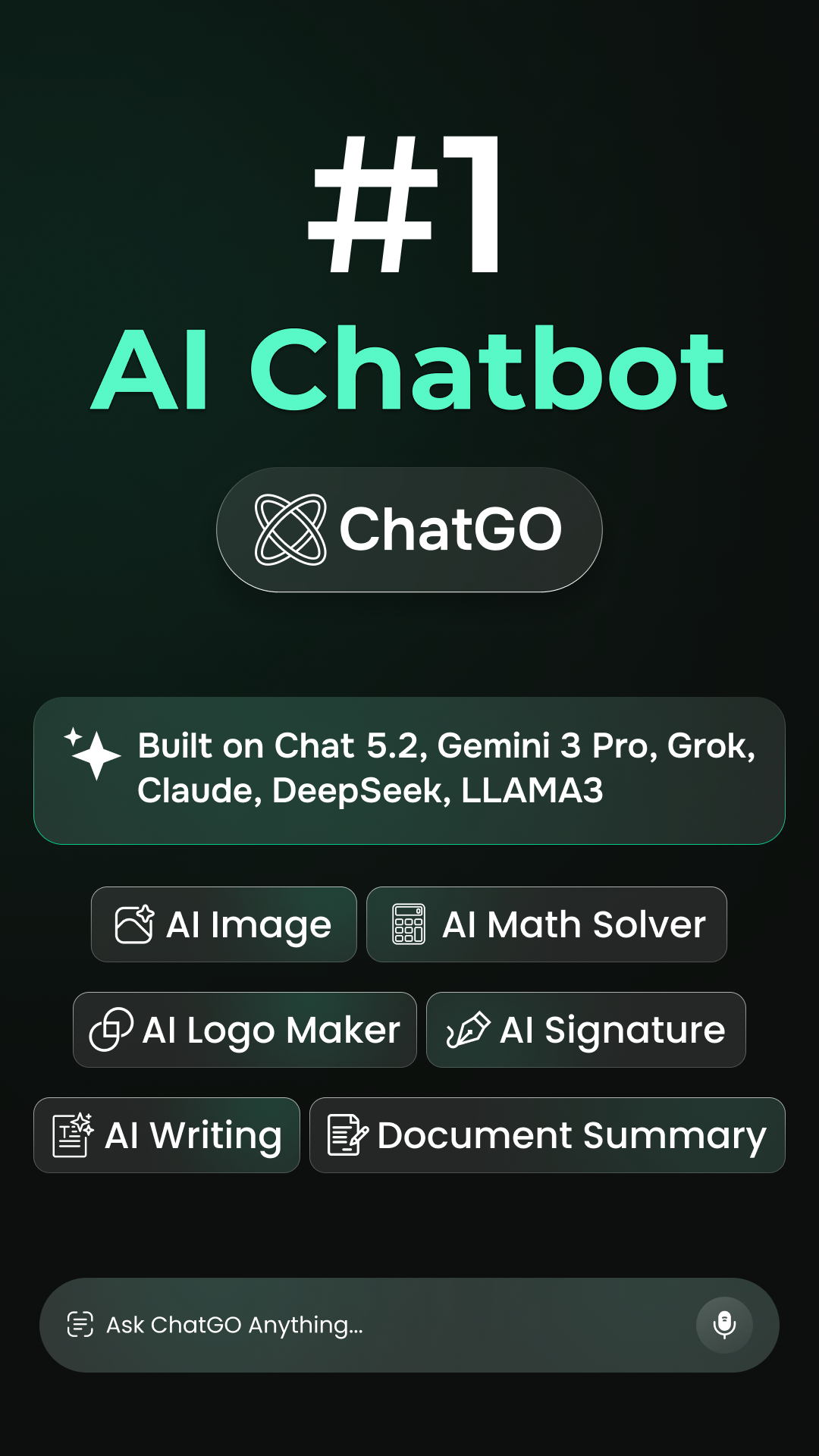 اسکرین شات 1 برنامه AI Chatbot Assistant - ChatGO