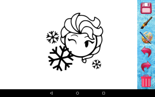 اسکرین شات 1 برنامه کتاب نقاشی پرنسس السا (دخترانه)