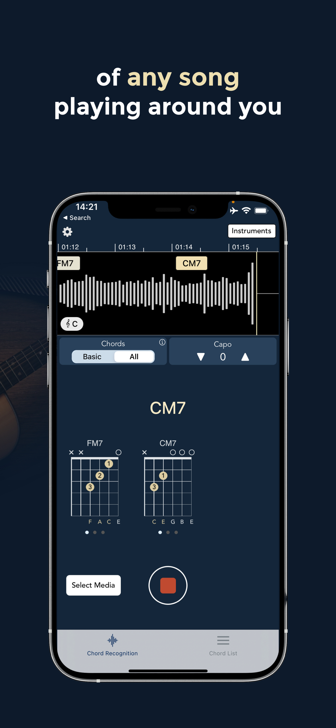 اسکرین شات 2 برنامه Chord ai - learn any song