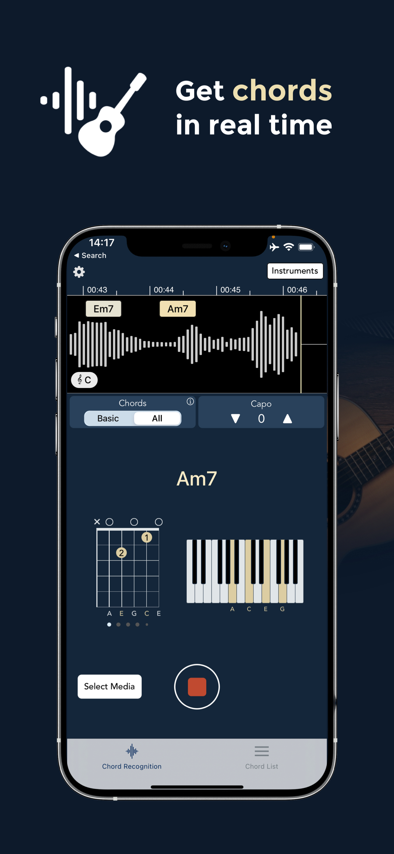 اسکرین شات 1 برنامه Chord ai - learn any song