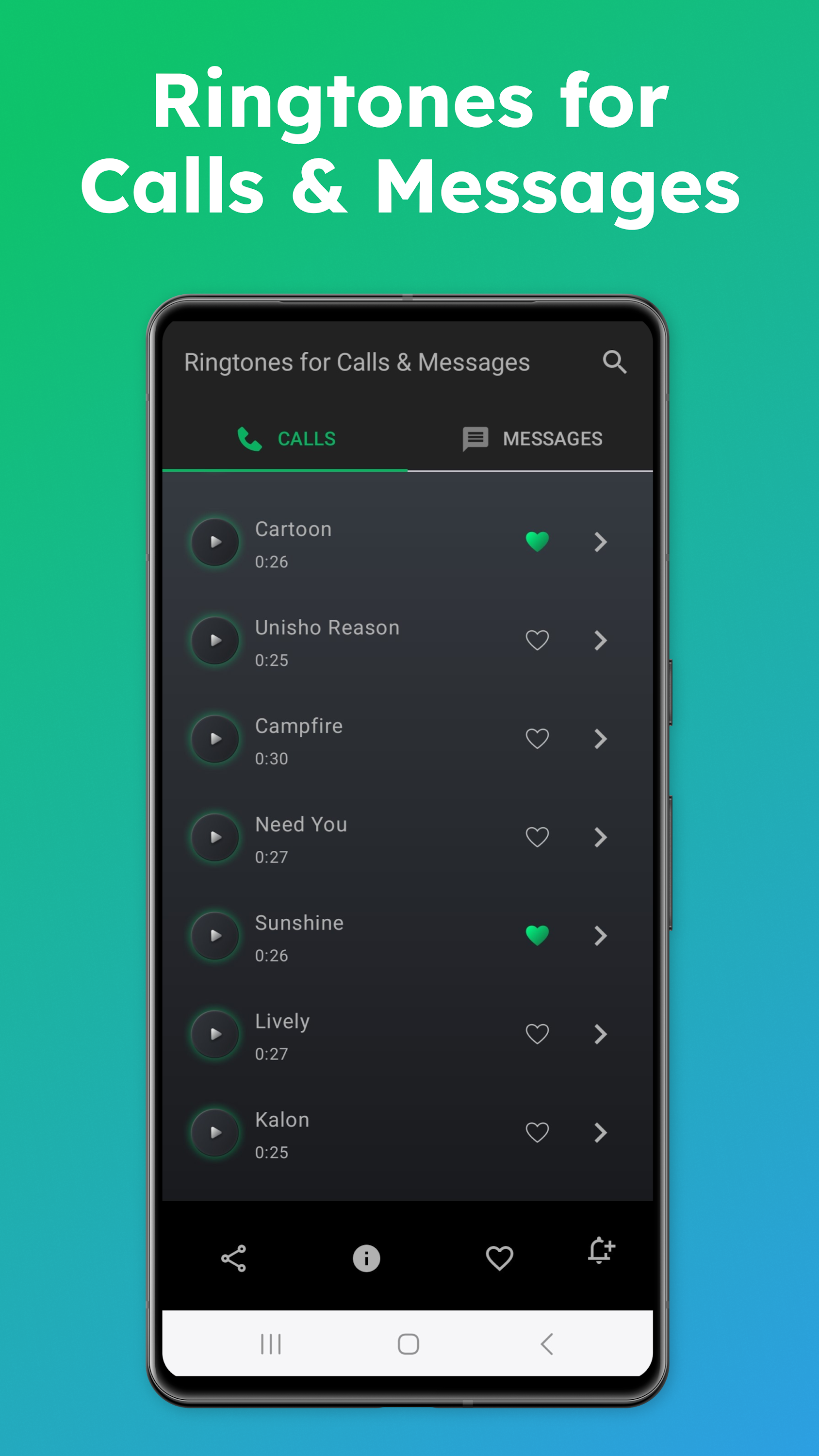 اسکرین شات 1 برنامه Ringtones for Calls & Messages